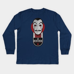 Viva La Resistencia Mask Kids Long Sleeve T-Shirt